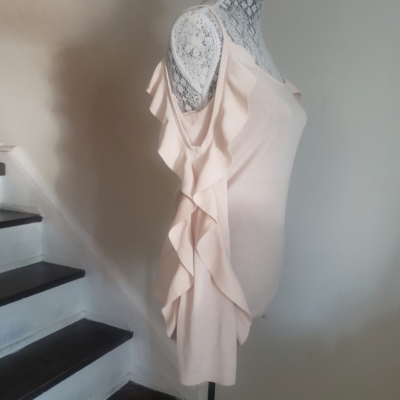 Club Monaco Cold Shoulder Ruffled Sleeve Top. - Picture 7 of 9